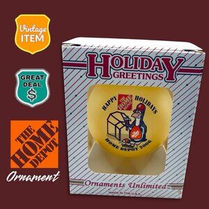 Vintage Home Depot Christmas Penguin Ornament Happy Holidays! Made In The USA!